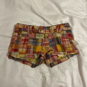 American eagle 2000s plaid shorts